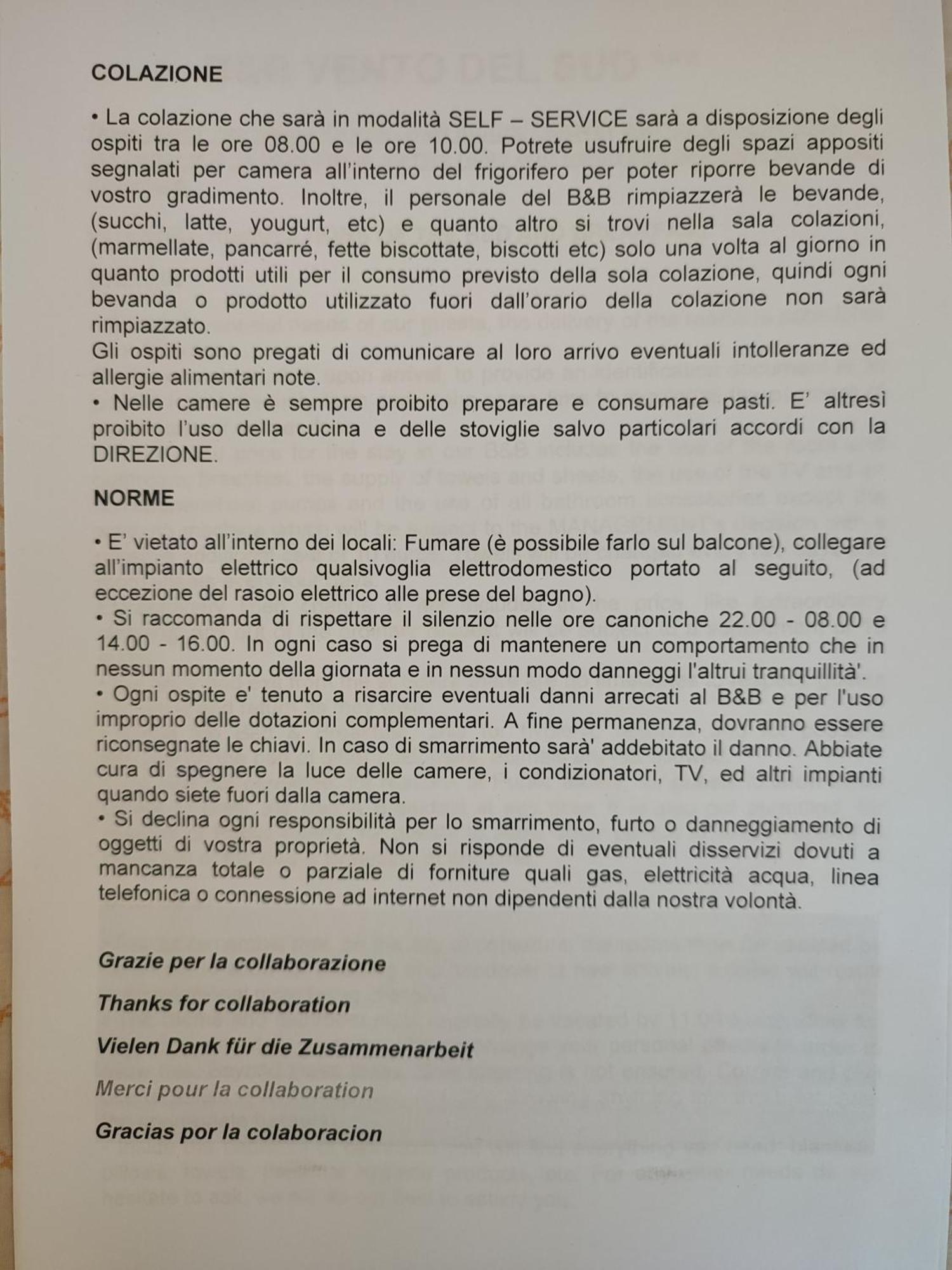 B&B Vento Del Sud Palermo Eksteriør bilde